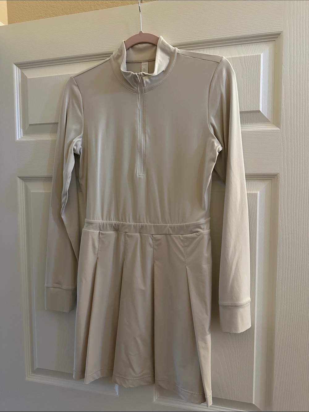 Zella Long Sleeve Cream Active Dress